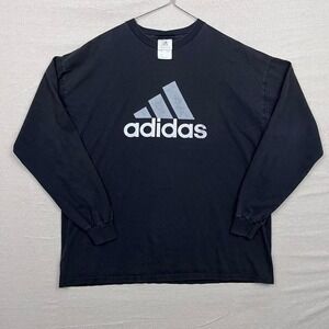Vintage Y2K Adidas Long Sleeve Black Tee Shirt